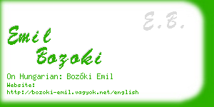 emil bozoki business card